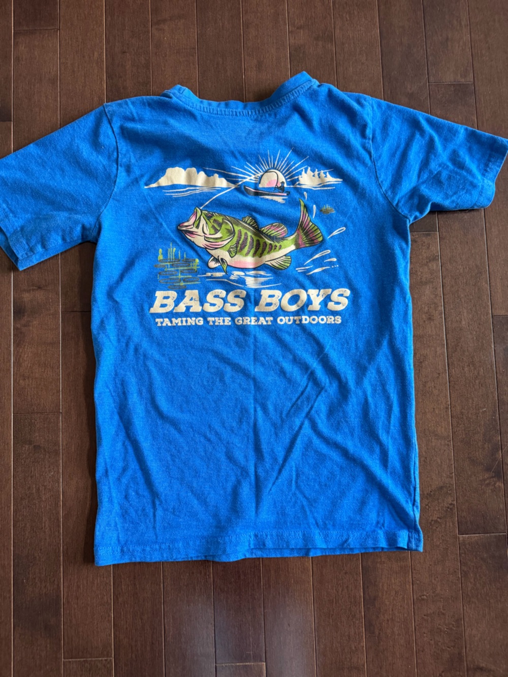 Bass Boys Blue Graphic Kids Tee